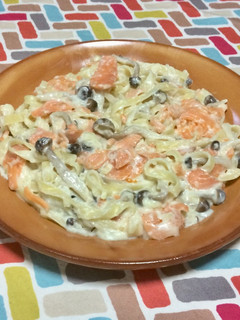 超簡単☆サーモンわさびクリームパスタ♫-レシピのメイン写真