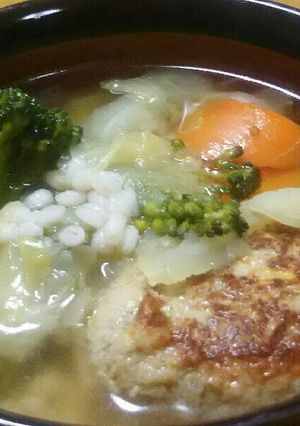 春キャベツともち麦のボリュームスープ-レシピのメイン写真