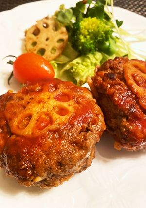 お野菜たっぷりハンバーグ☆作りおきにも！-レシピのメイン写真