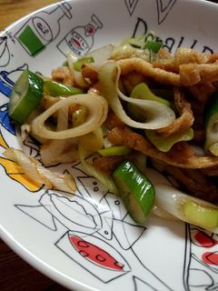 長ネギと油揚げの炒め-レシピのメイン写真