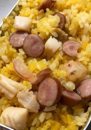 パエリア　メスティン自動炊飯　キャンプ飯-レシピのメイン写真