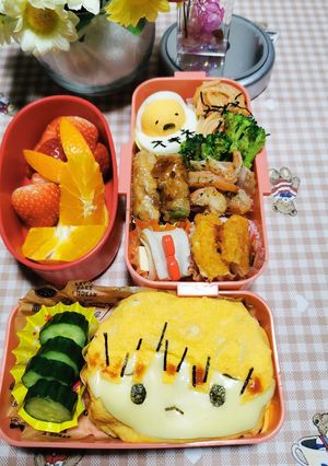 鬼滅の刃我妻善逸のキャラ弁です-レシピのメイン写真