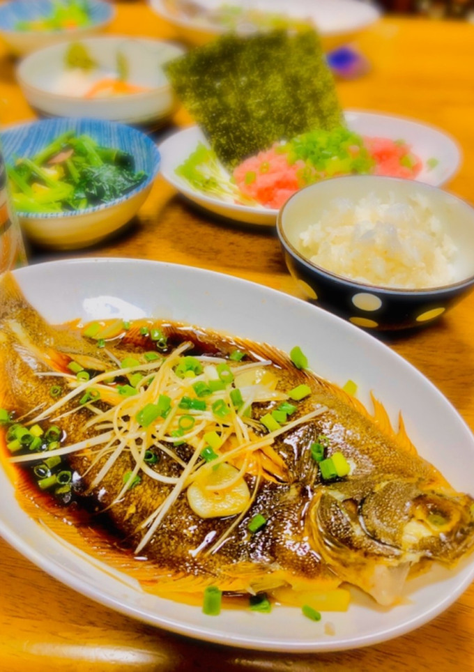 カレイの中華蒸し(清蒸)248kcal-レシピのメイン写真