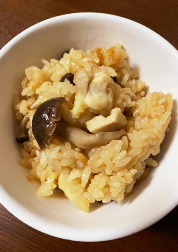 黄金比率☆鶏ときのこの炊き込みご飯-レシピのメイン写真