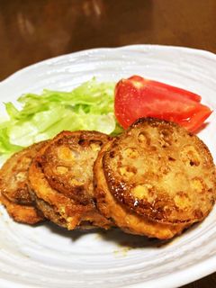 照り焼きレンコン♡鶏ひき肉のはさみ揚げ-レシピのメイン写真
