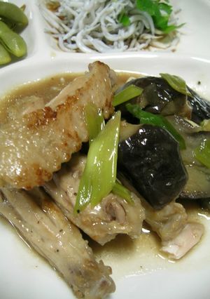 ナスと鶏手羽のオイスター煮込み-レシピのメイン写真