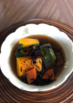 カボチャの煮物のひじき煮かけ-レシピのメイン写真