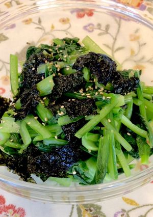 つまみにご飯に。小松菜と韓国海苔のナムル-レシピのメイン写真