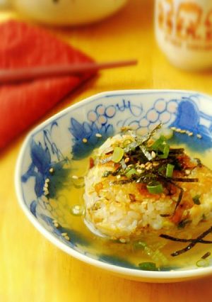 こんがりネギ鯖焼きおにぎりの茶漬け-レシピのメイン写真