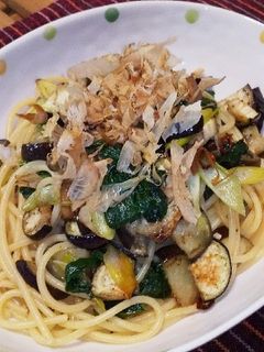茄子と大根葉の和風パスタ-レシピのメイン写真
