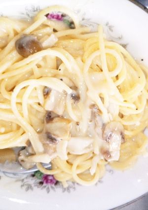 市販のカルボナーラを食べやすく-レシピのメイン写真