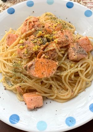 サーモンとレモンクリームのパスタ-レシピのメイン写真