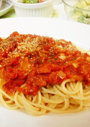 ＊ランチに*ツナのトマトソースパスタ*-レシピのメイン写真
