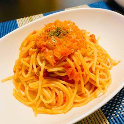 牛乳とトマト缶でトマトクリームパスタ☆ by あさぎ＋