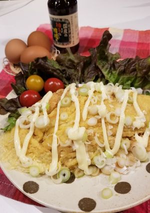 ふわッとろッ！大和芋のヘルシーオムレツ-レシピのメイン写真