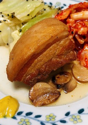 土鍋で作る柔らか豚の角煮　黒酢をきかせて-レシピのメイン写真