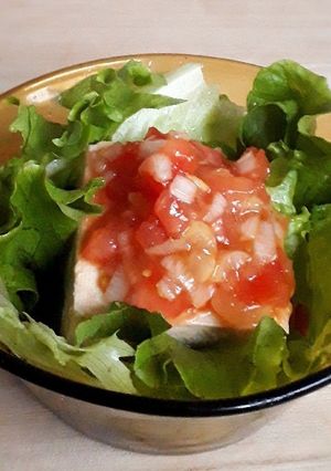中華風トマトドレッシングの豆腐サラダ-レシピのメイン写真