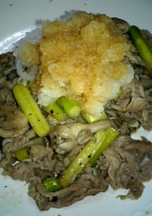 ✿豚肉・アスパラのにんにくポン酢がけ✿-レシピのメイン写真