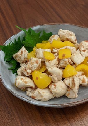 パプリカと鶏ささ身の梅和え-レシピのメイン写真