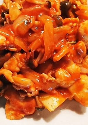 鶏肉とじゃがいものBBQソース炒め-レシピのメイン写真