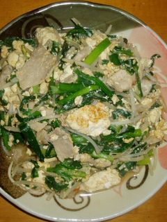 ヘルシー!豆腐とにらのチャンプル風!-レシピのメイン写真