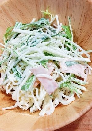 水菜の春雨サラダ-レシピのメイン写真