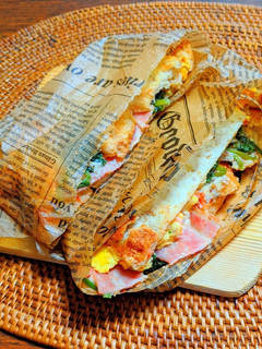 チーズ入りオムレツのホットサンド-レシピのメイン写真