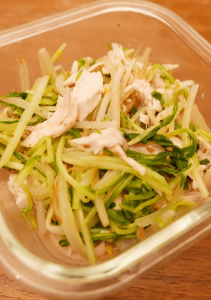 ささみともやしと水菜の棒棒鶏風和え物-レシピのメイン写真