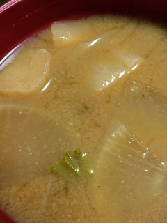 まるごと大根とお麩の味噌汁-レシピのメイン写真