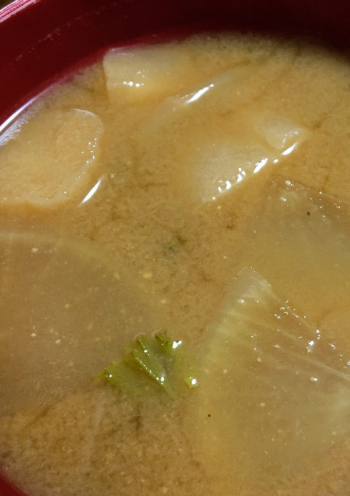 まるごと大根とお麩の味噌汁-レシピのメイン写真