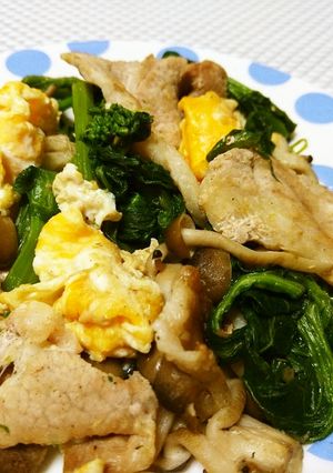 春に食べたい♡菜の花の卵炒め-レシピのメイン写真