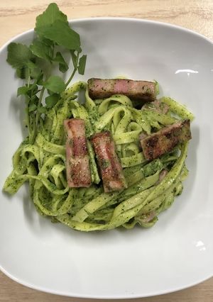 クレソンのジェノベーゼ米粉パスタ-レシピのメイン写真