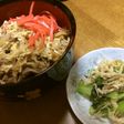 丼(舞茸・薄切り肉・もやし)