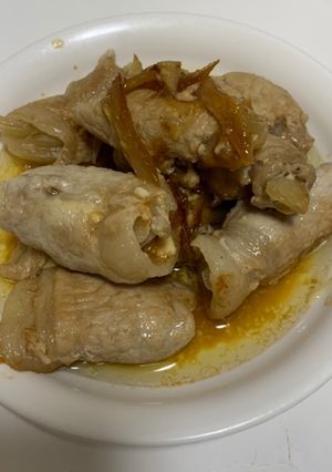 ロースとたまねぎのマヨぽん焼き-レシピのメイン写真
