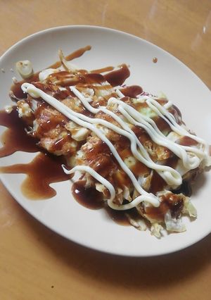 余り物で作るふわふわ簡単お好み焼き-レシピのメイン写真