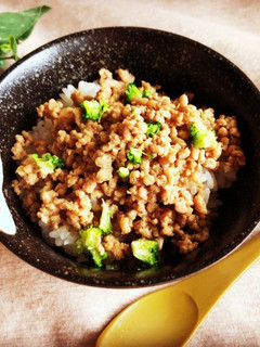 コンテナー容器で作る♡レンジで豚そぼろ丼-レシピのメイン写真