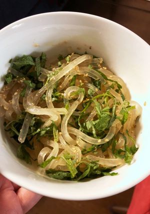 クズキリでなんちゃって明太パスタ-レシピのメイン写真
