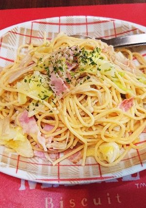 春キャベツとベーコンのパスタ♪-レシピのメイン写真