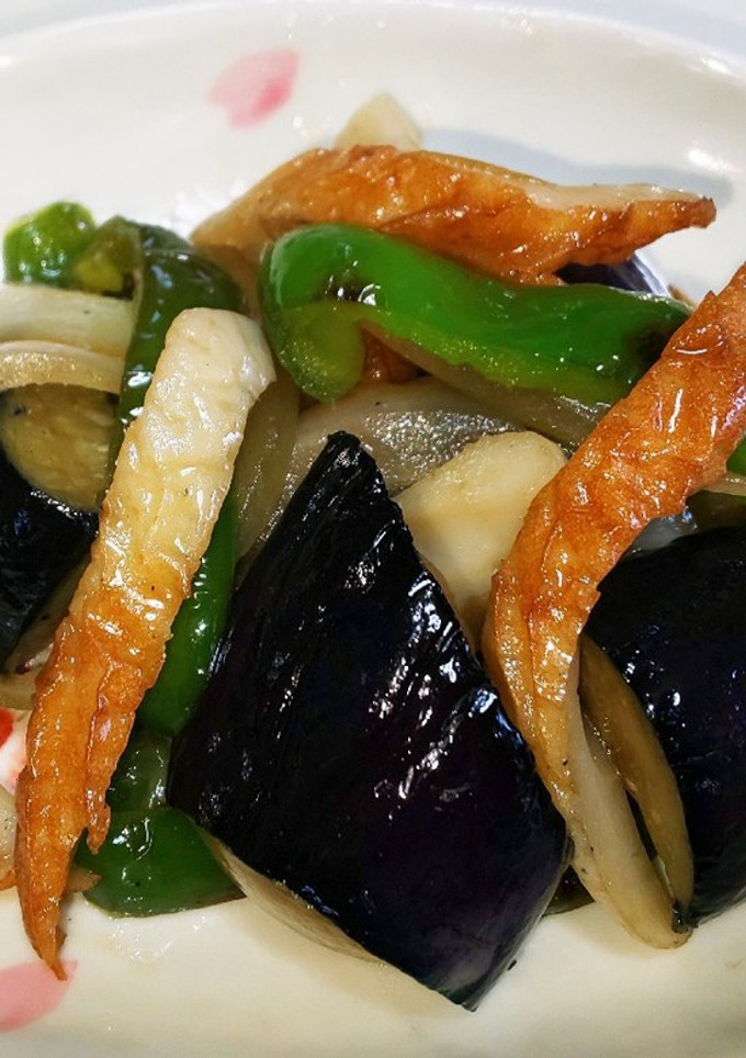冷凍揚げ茄子と竹輪と野菜の簡単炒め-レシピのメイン写真