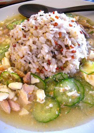 雑穀米と鯵の干物の冷汁-レシピのメイン写真
