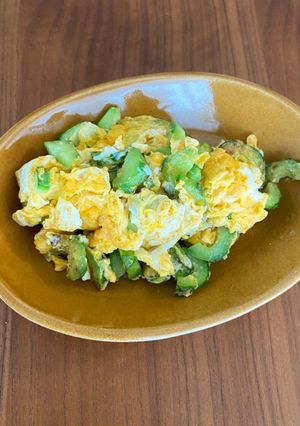 摘果メロンとたまごの炒め物-レシピのメイン写真