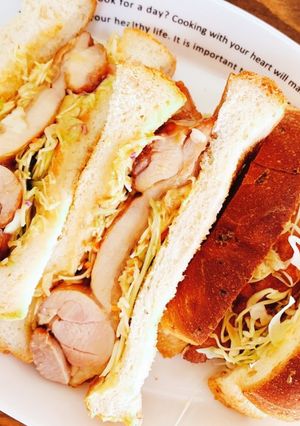 ~コメダ風~ 照り焼きチキンサンド-レシピのメイン写真