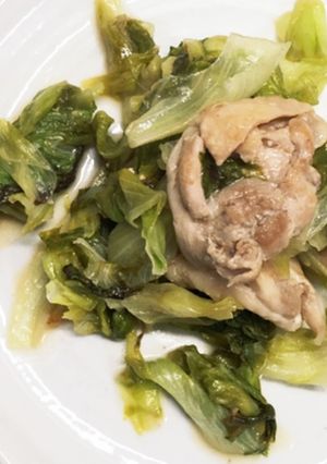鶏肉とレタスのレモン炒め-レシピのメイン写真