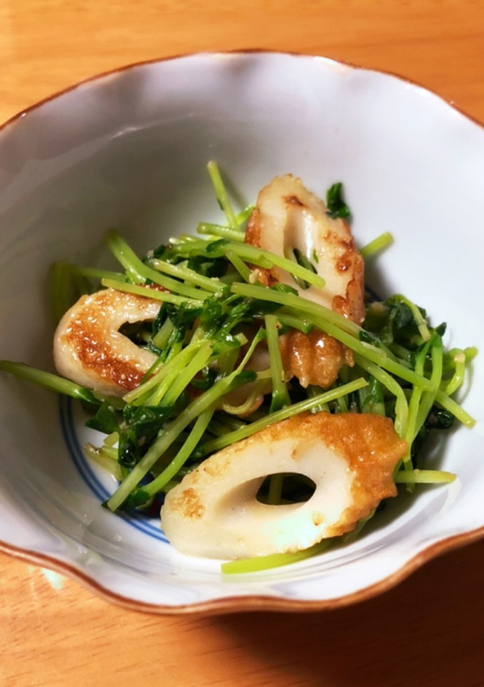 簡単副菜☆豆苗と竹輪の簡単炒め-レシピのメイン写真