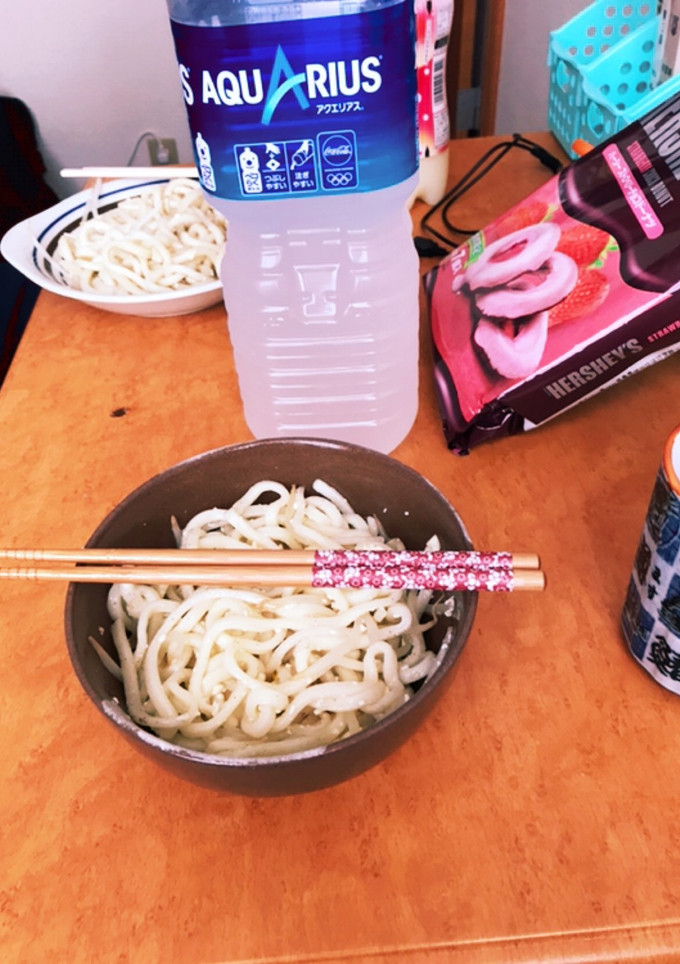豆腐ともやしのうどん　パリの風を浴びて-レシピのメイン写真