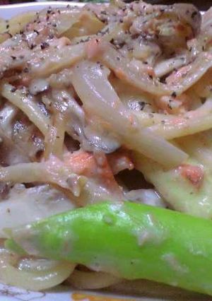 サーモンとアスパラで☆クリームパスタ-レシピのメイン写真