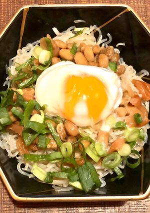 【ダイエット】梅でさっぱり白滝納豆パスタ-レシピのメイン写真