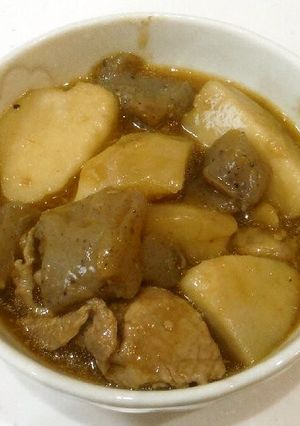 里芋こんにゃく豚こま肉のこくまろ煮-レシピのメイン写真