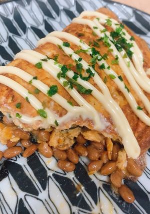 納豆と海苔のオムレツ！-レシピのメイン写真