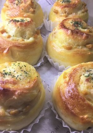 ポリ袋deコーンマヨチーズパン♪-レシピのメイン写真